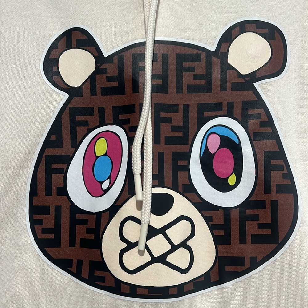 Fendi Novelty Teddy Bear Hoodie, Size Small - Picture 2 of 8